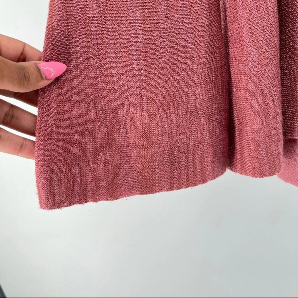 Free People Sundae Rose Linen Blend V-Neck Bell Sleeve Pullover Sweater Size XS - Picture 7 of 12